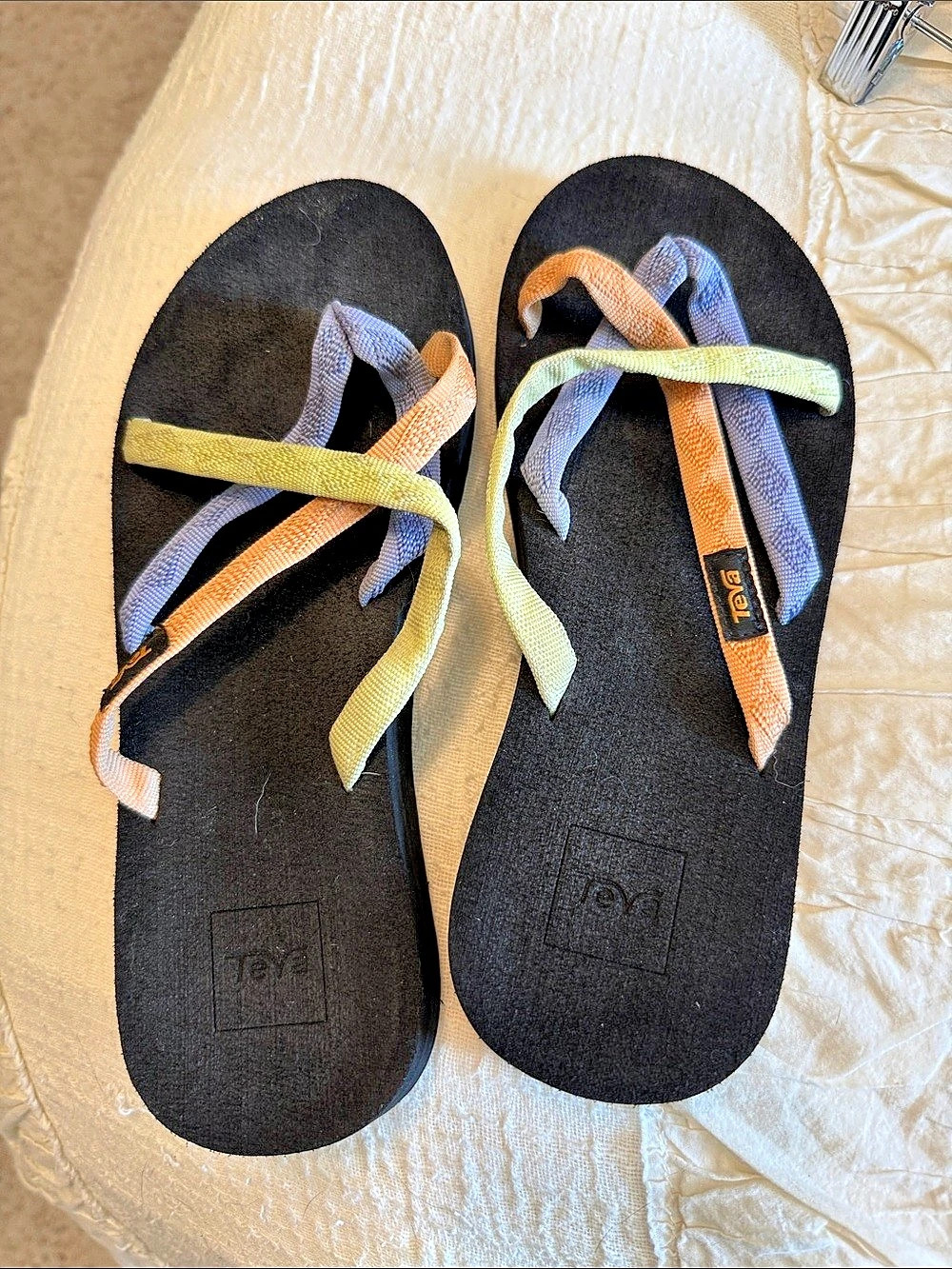 Teva Olowahu Flip Flop Women's Black & Multicolor Sandals